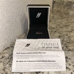 Herff Jones Highschool 17X Champ Ring Alcoa Tornados TN‎ Red Stone B4